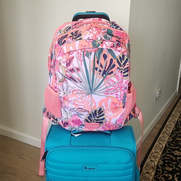 Vera Bradley Handbags - Vera Bradley ReActive XL Backpack in Rain Forest Canopy Coral Print